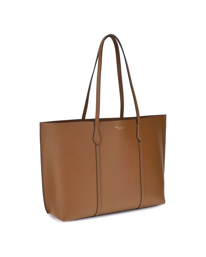 Tory Burch Women's Brown Calf Leather Bos Taurus Handbag Bag Brown