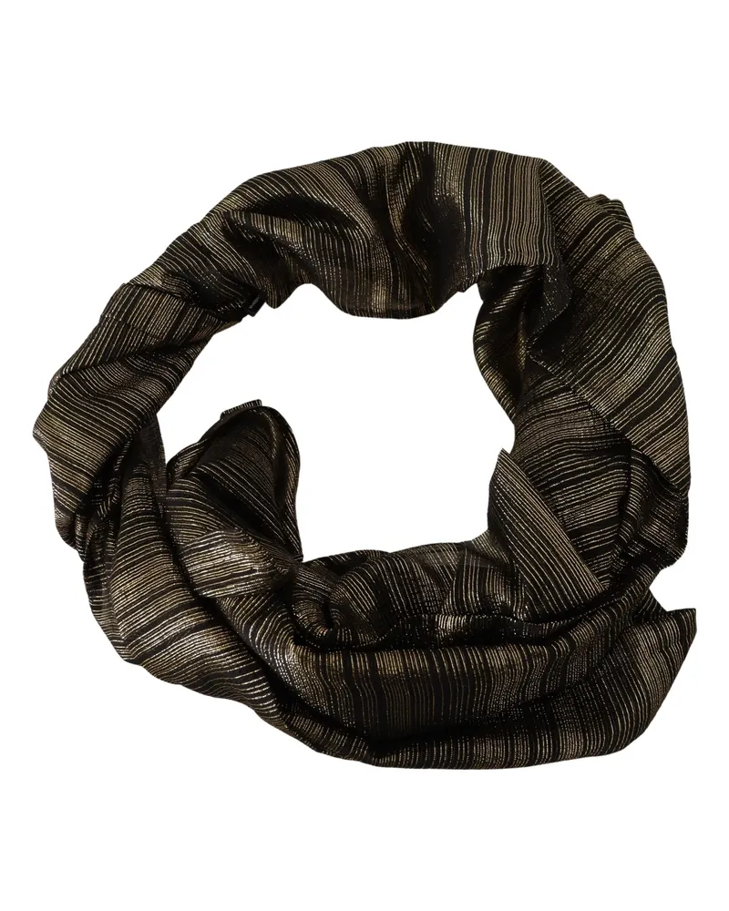 Dolce & Gabbana Women's Metallic Gold Silk Stretch Shawl Wrap Scarf P2 Elastane Gold
