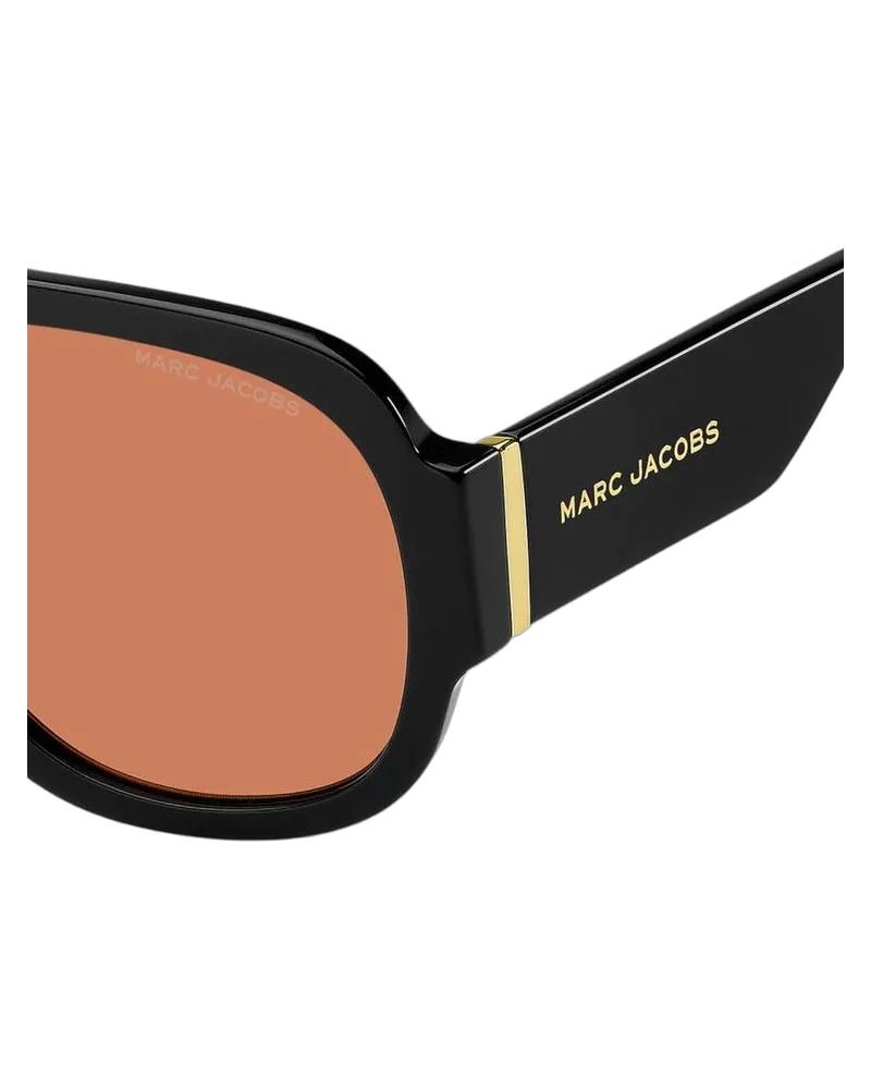 Marc Jacobs Unisex Sunglasses Black-Orange Acetate Black