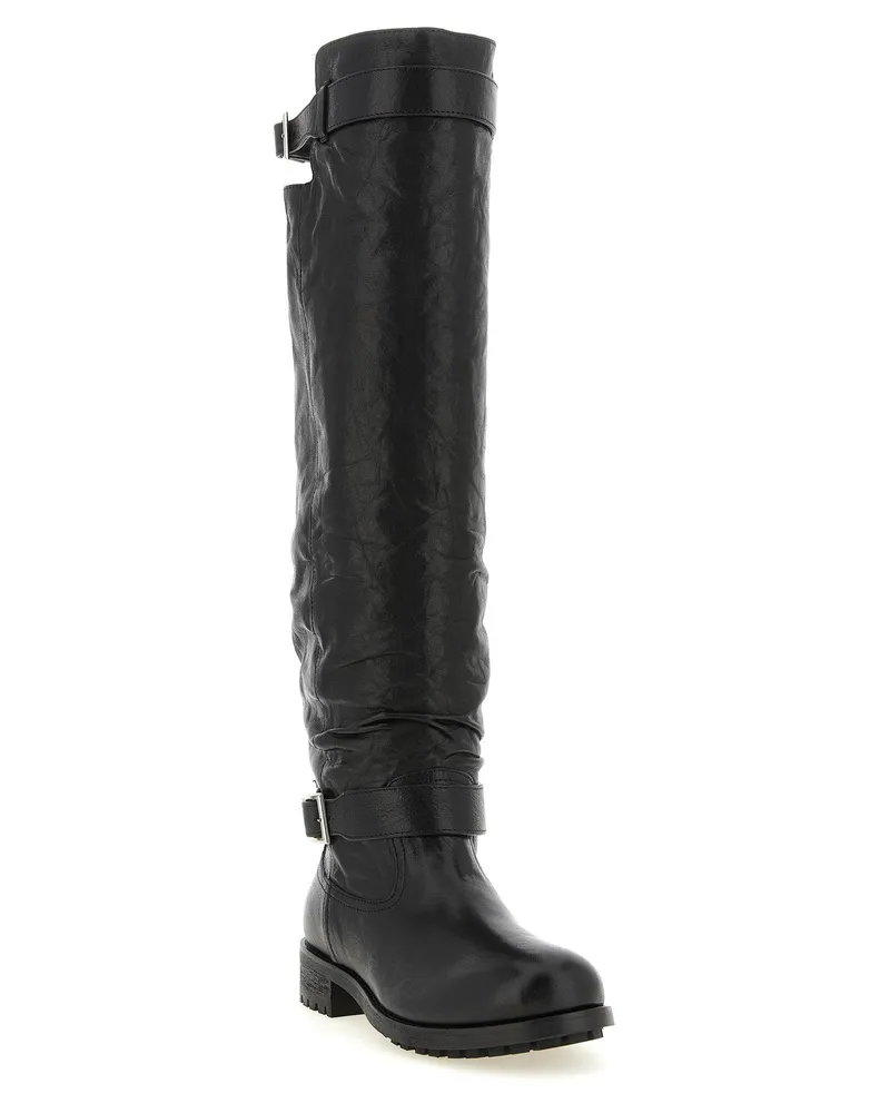 Jimmy Choo Biker KB Boot — Black Black