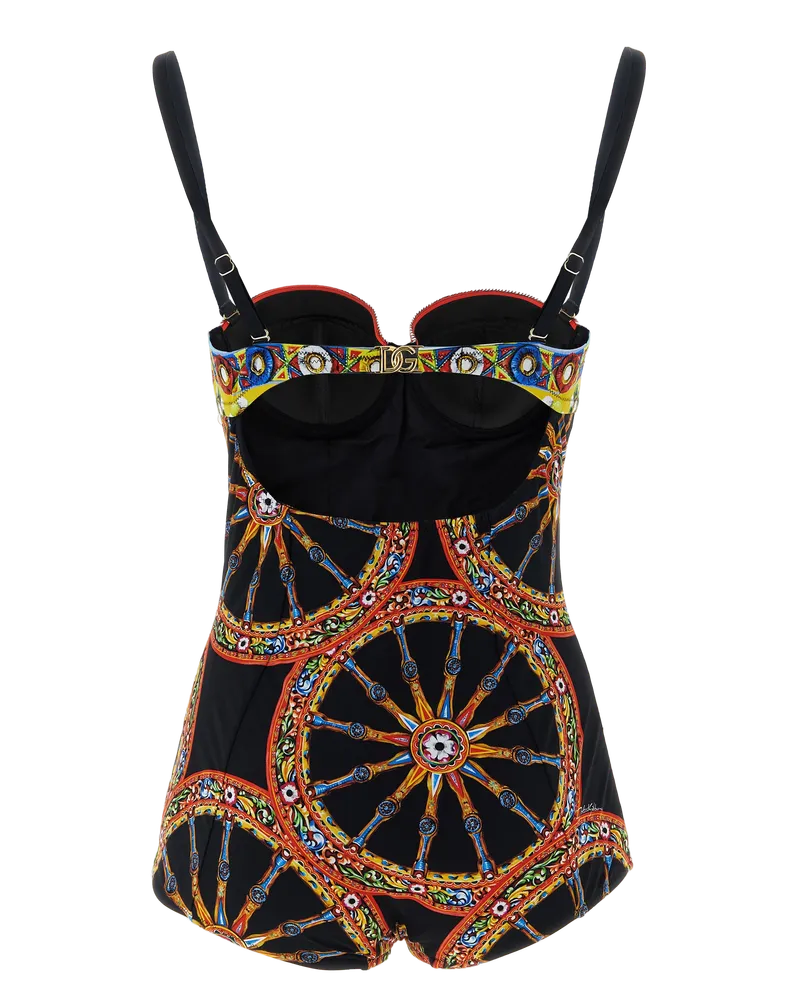 Dolce & Gabbana Women's Multicolor Polyamide One-Piece Swimsuit Clothing Multicolor