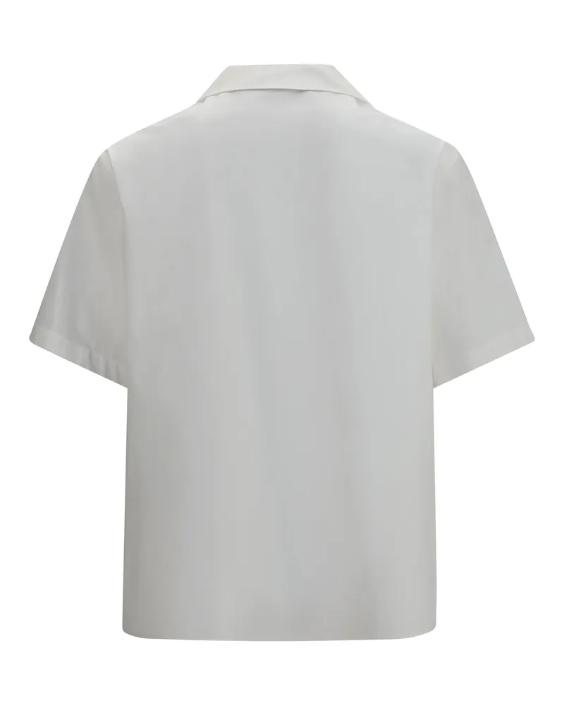 Valentino Garavani Men's Short-Sleeve Shirt Vlogo White Cotton White