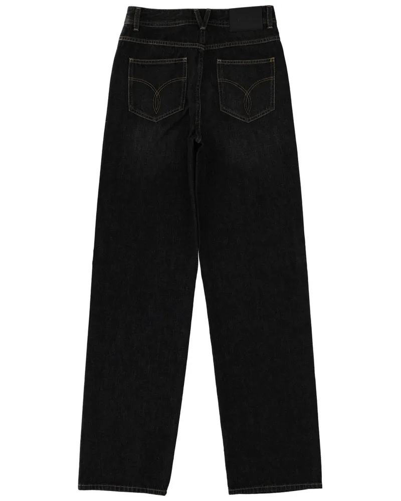 Versace Stud and Crystal-Embellished Jeans — Black Black
