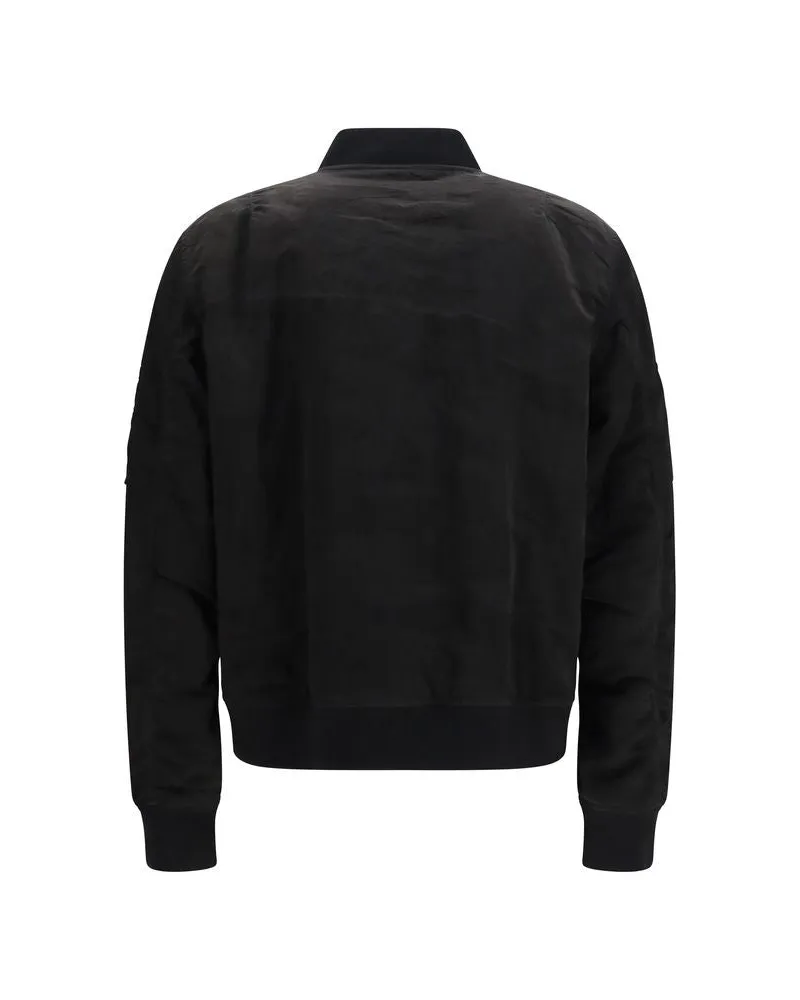 Fendi Tape Bomber Jacket — Black Black