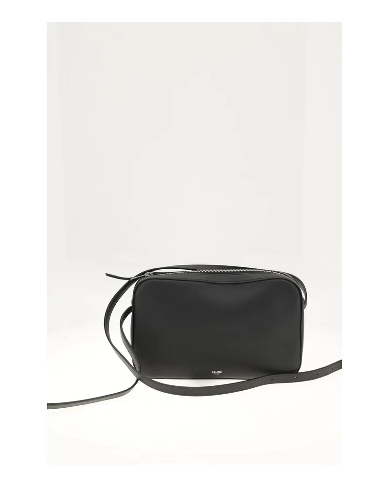 Celine Calf Leather Shoulder Bag — Black Black