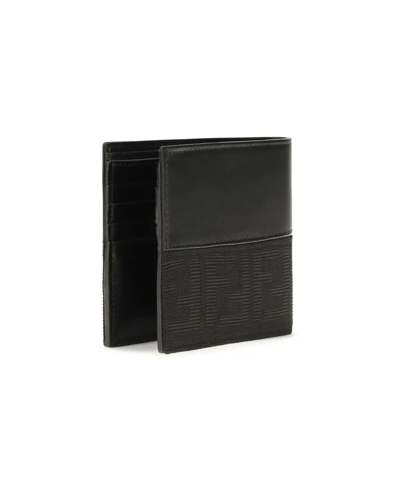 Fendi Men's Black Calf Leather Bos Taurus Wallet Black