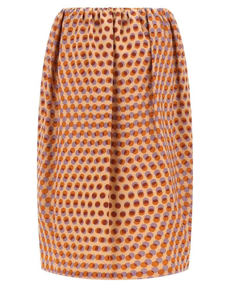 Dries van Noten Women's Multicolor Silk Midi Skirt Multicolor