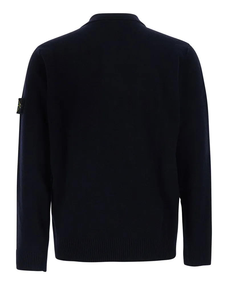 Stone Island Wool Polo Shirt — Navy Navy