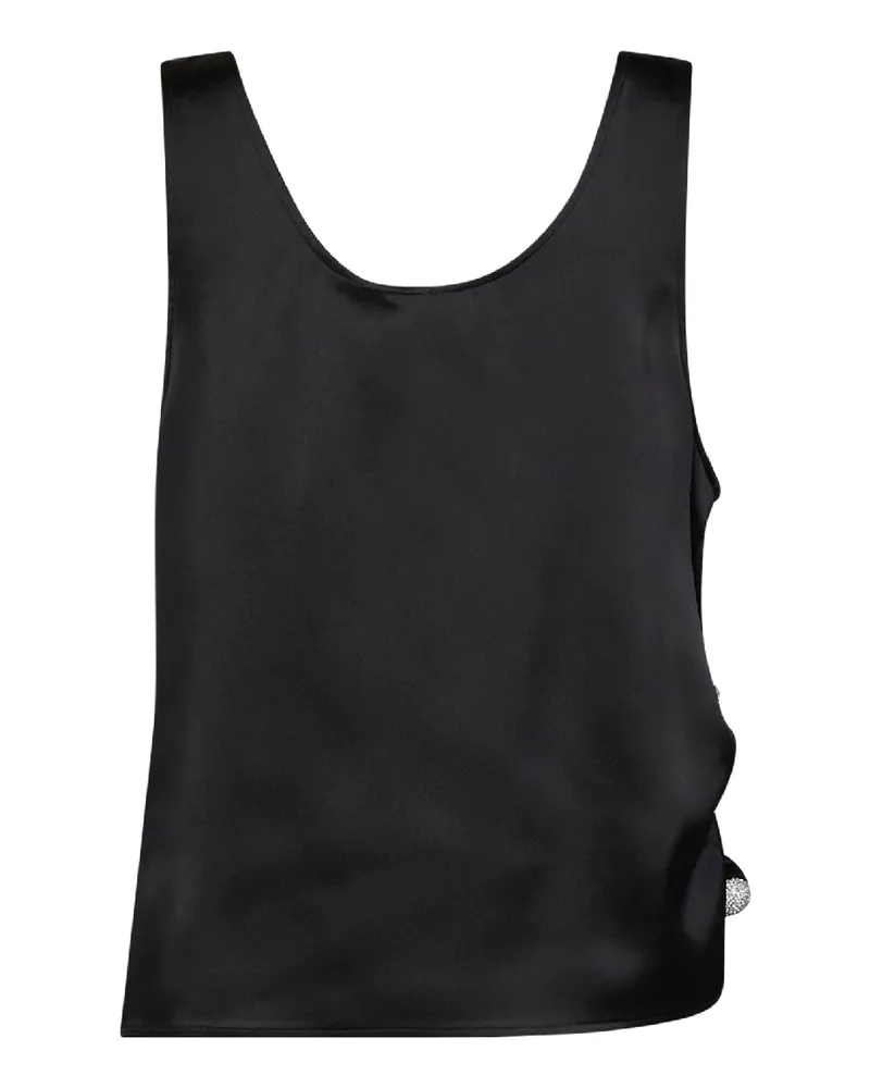 Giuseppe di Morabito Women's Top Draped Satin — Black Acetate Tops Black