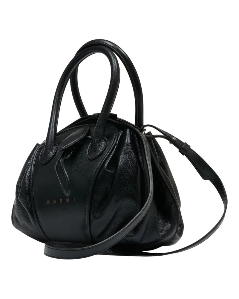 Marni Women's Tulipea Small Purse -  Leather Black Calfskin Bags Shoulder-Hobo-Bags Black