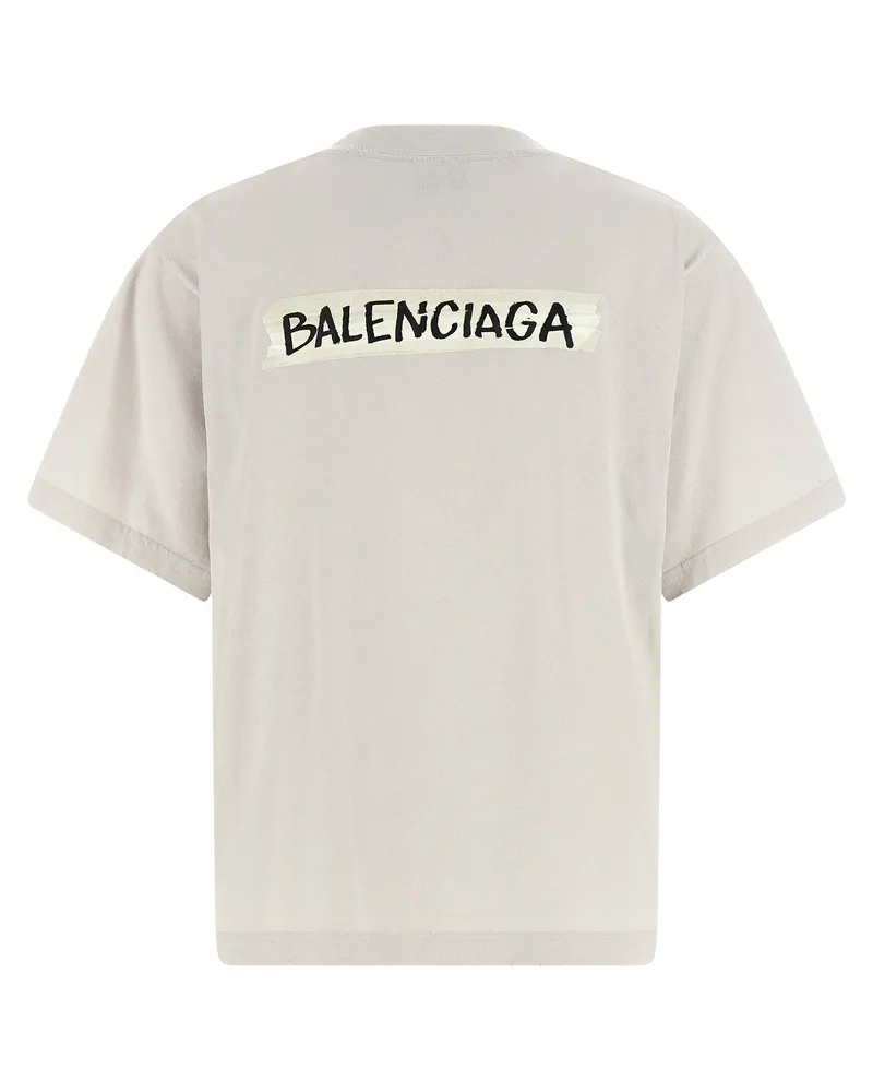 Balenciaga Logo-Print T-Shirt — Off-White Off-white