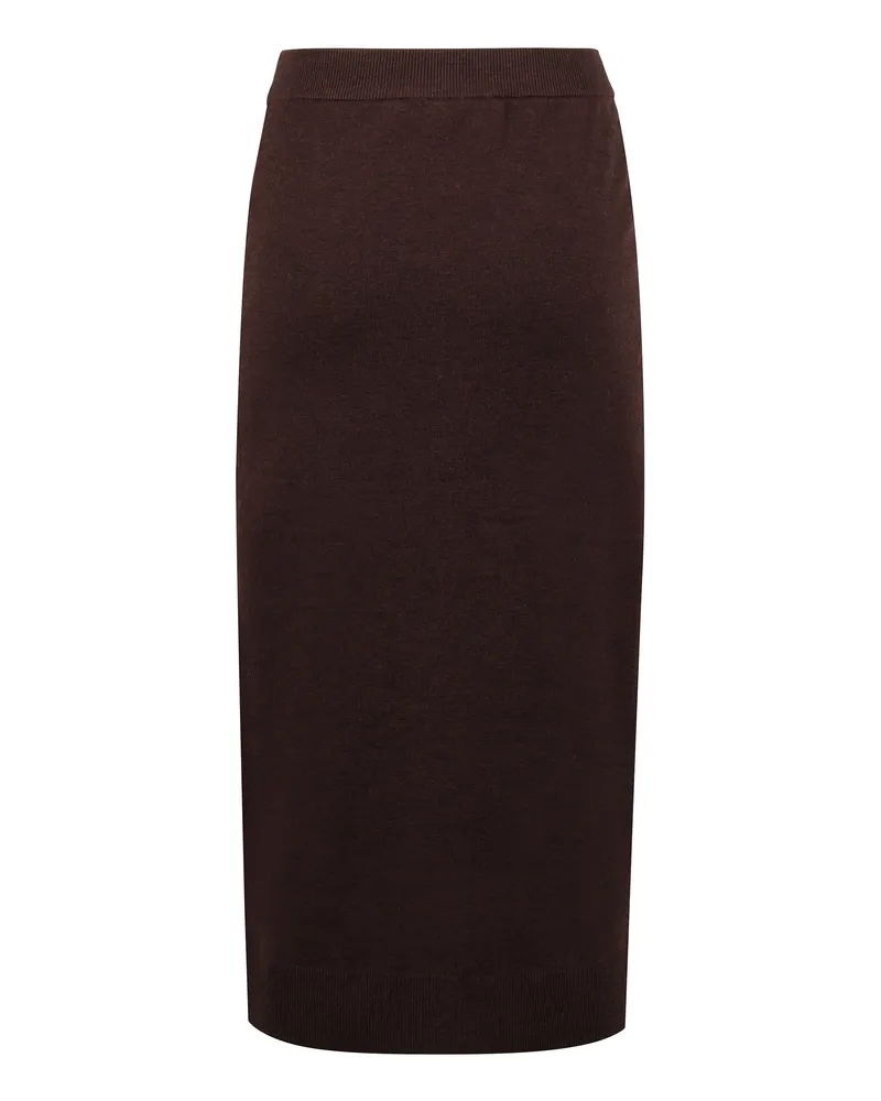 Victoria Beckham Women's Knitted Skirt Mohair Brown Brown