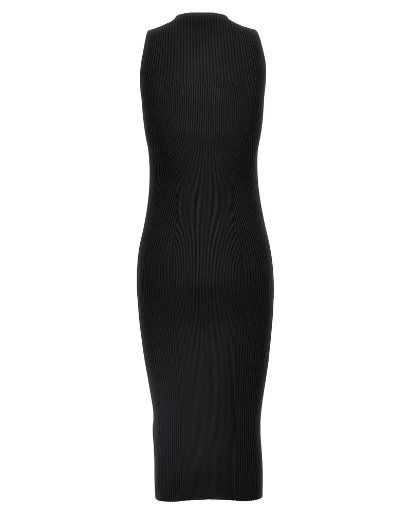 Alexander McQueen Ribbed Knit Dress — Black Black
