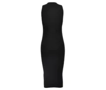 Ribbed Knit Dress — Black