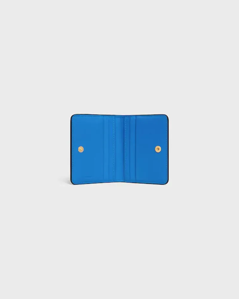 Celine Textured Leather Card Case — Black Black