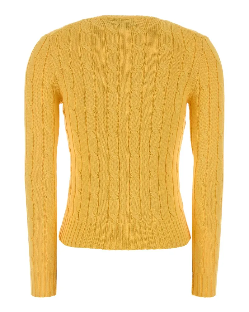 Ralph Lauren Women Cable-Knit Cotton Sweater Yellow Yellow