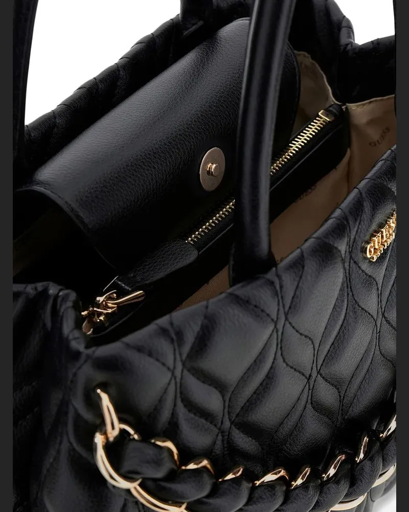 Guess Women's Satchel Bag Black Polyurethane - Satchel-Bags Black