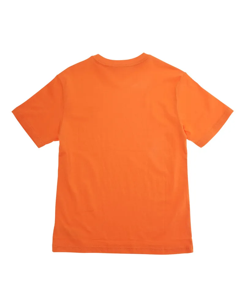 Ralph Lauren Logo-Embroidered Cotton T-Shirt — Orange Orange