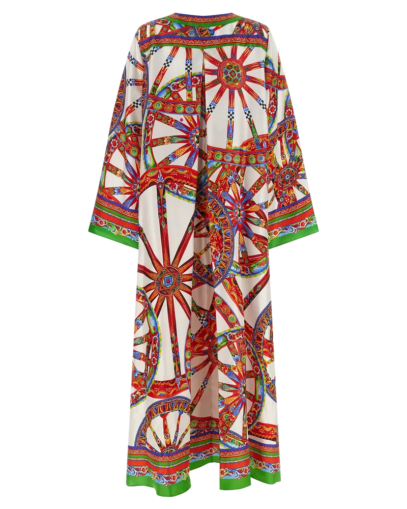 Dolce & Gabbana Women's Multicolor Silk Long Dress Multicolor