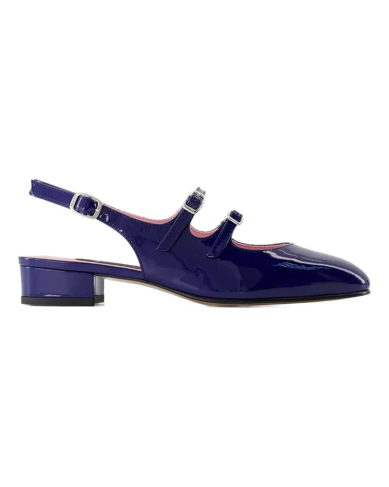 Carel Women's Peche Sandals -  Leather Blue Calfskin Shoes Mules Blue