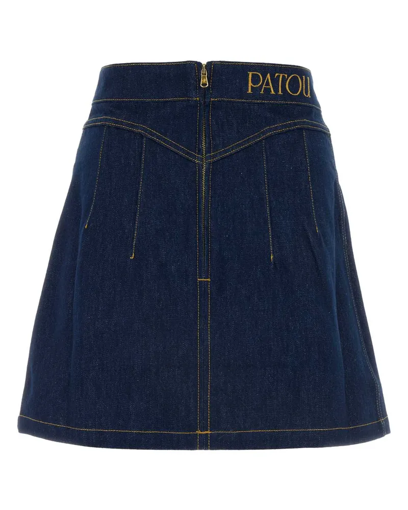 Patou Women's Denim Skirt Rodeoblue Exterior: Cotton Polyester Gonne Navy