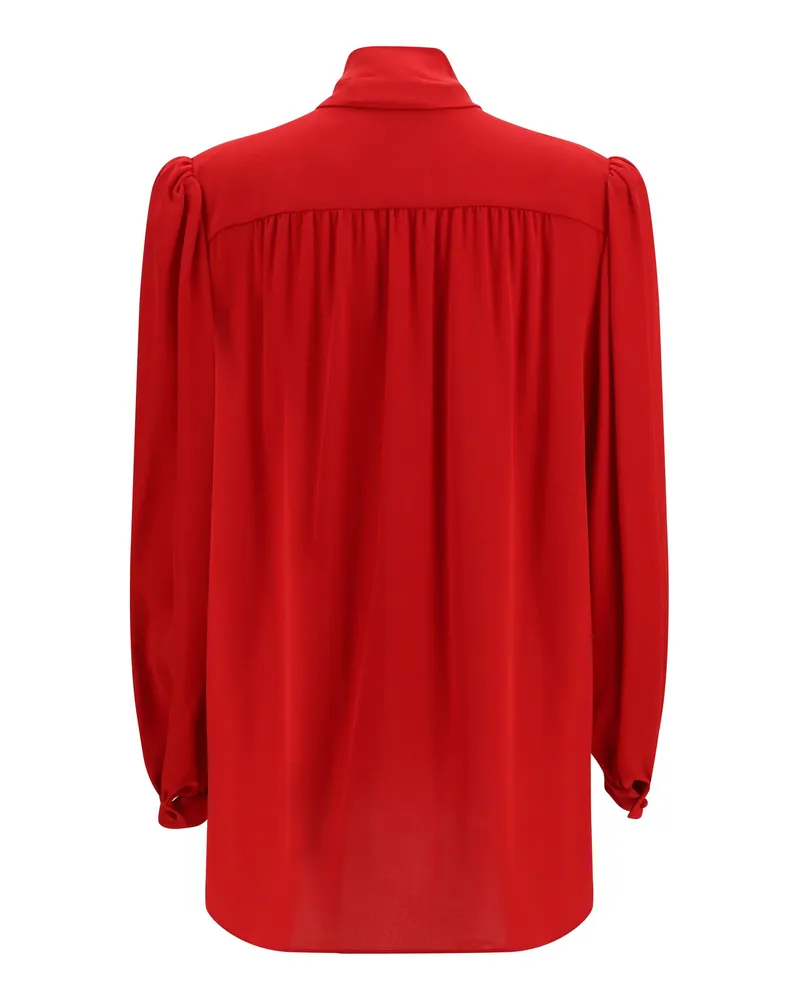 Valentino Garavani Women's Blouse Silk Georgette Red Shirt Red