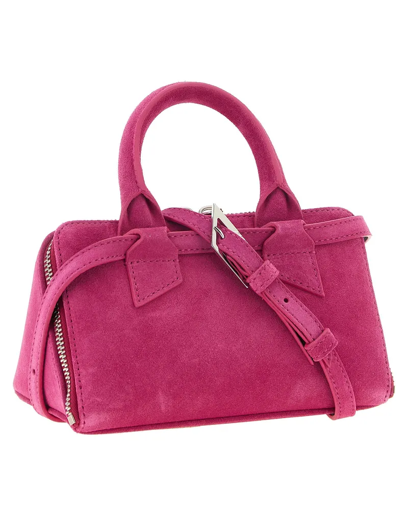 ATTICO Friday Suede Top Handle Bag — Fuchsia Fuchsia
