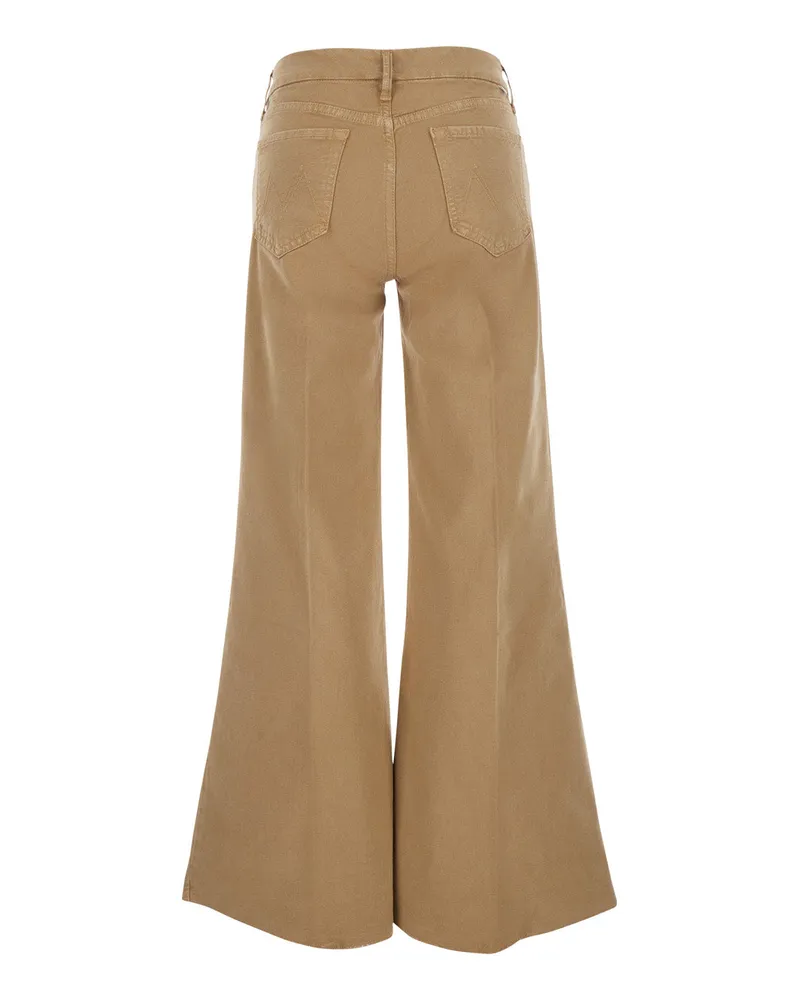 Mother Women's Jeans The Roller Fray Brown Cotton Brown