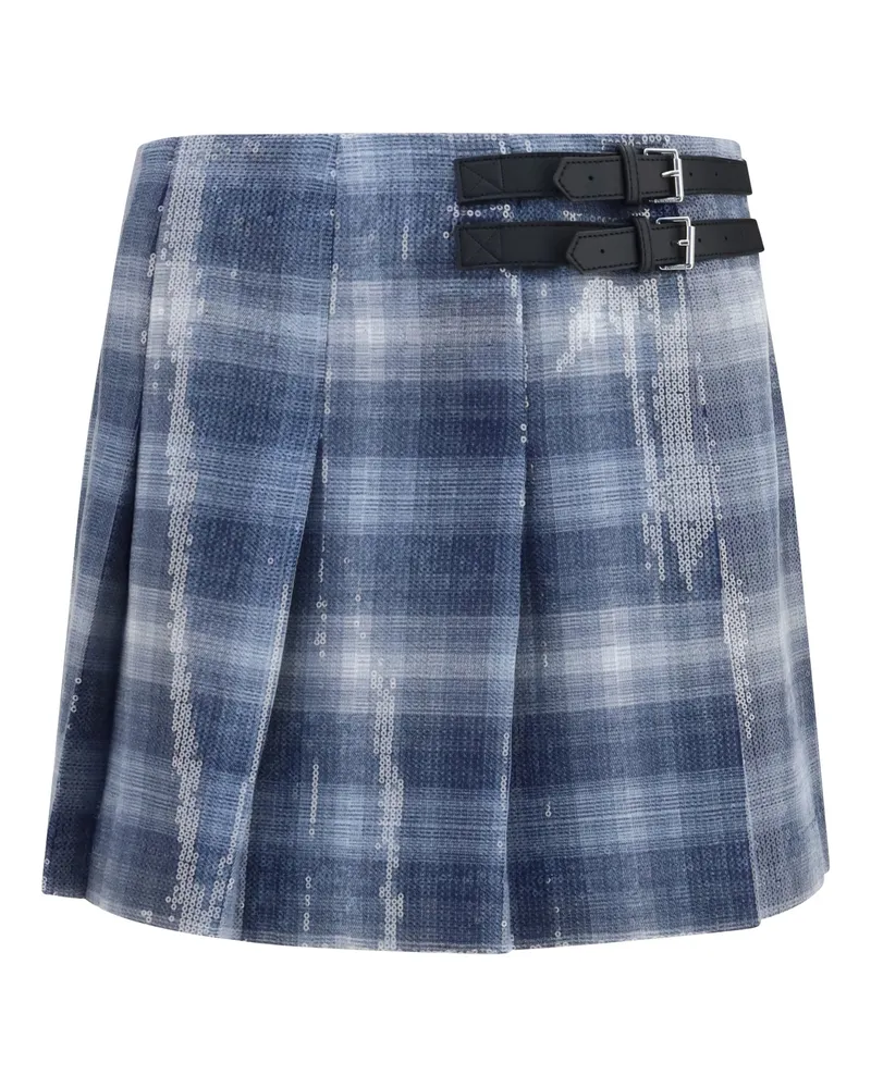 Pinko Women's Sequin Mini Skirt Gongora Multicolour Blue-Light Blue Polyester Blue/light Blue