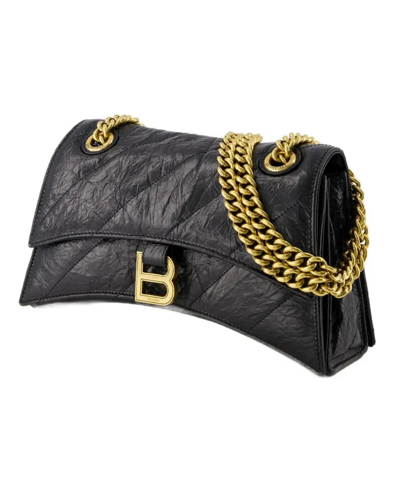 Balenciaga Crush Chain Crossbody Bag — Black Black