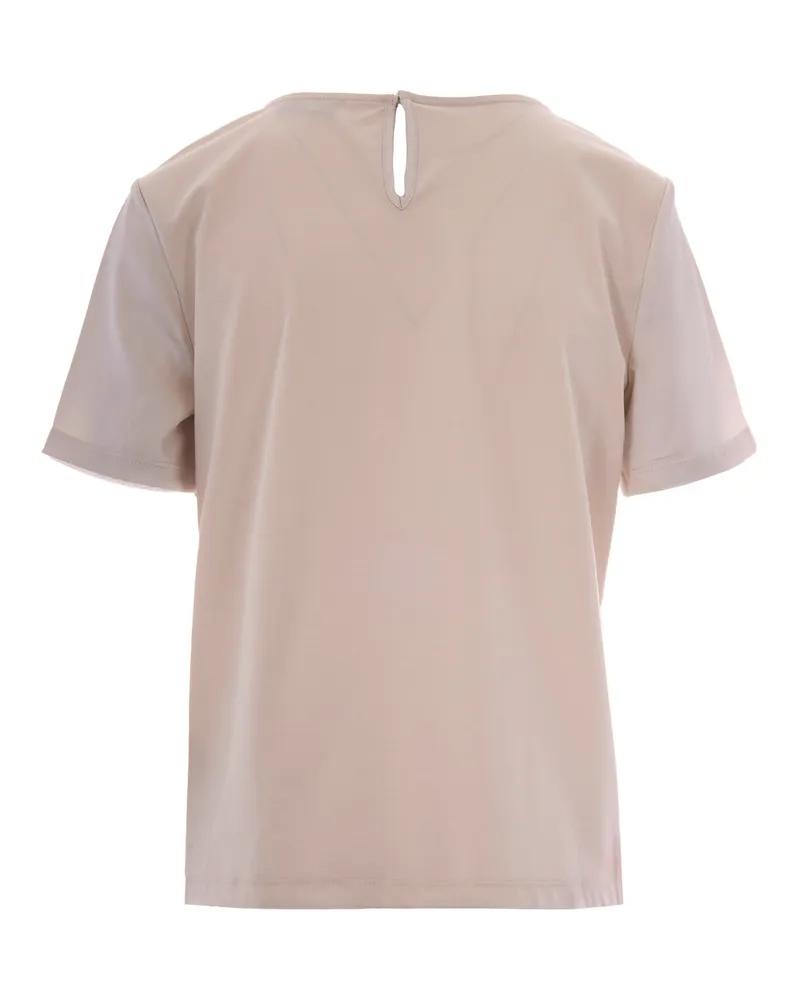 Max Mara Women's T-Shirt Gilbert Cream Polyester T-Shirts & Jerseys Beige