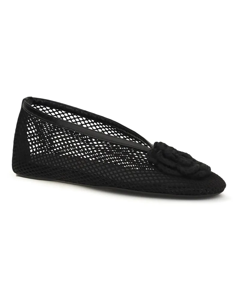 Ganni Jenny Ballerina Flat — Black Black