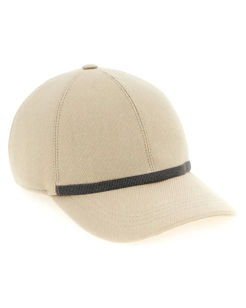 Brunello Cucinelli Women's Beige Cotton Cap (baseball Hat Beige