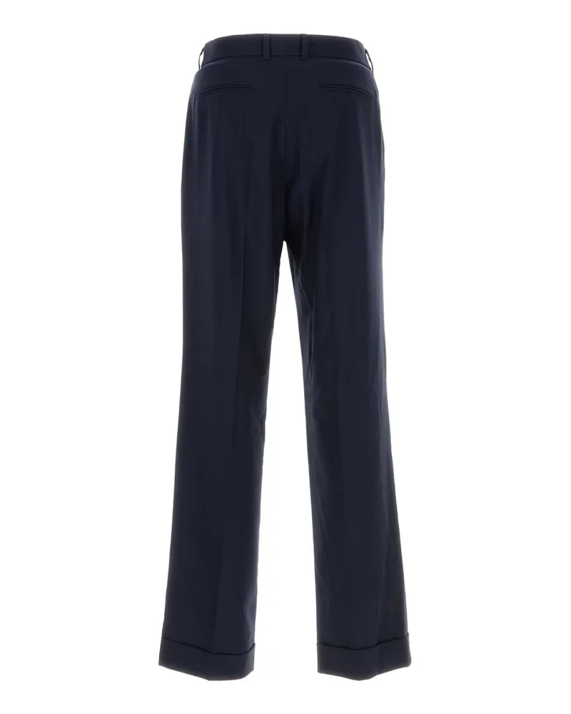 Casablanca Paris Men's Navy Blue Wool Pant Exterior: Virgin Pantaloni Navy