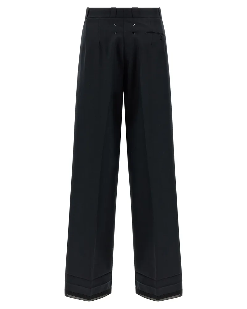 Maison Margiela Women's Black Wool Dress Pants Black