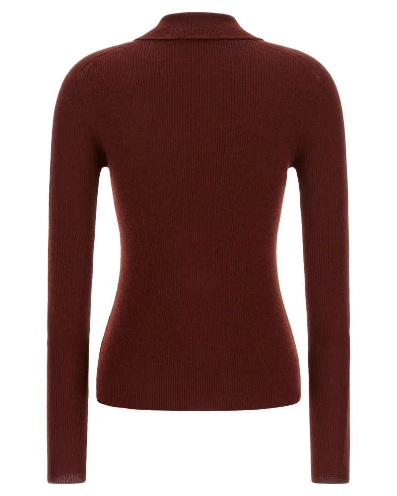 Max Mara Angel Polo Shirt — Burgundy Burgundy