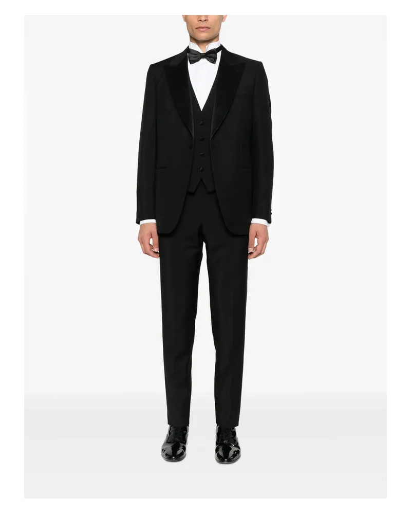 Caruso Wool-Mohair Pant Suit — Black Black