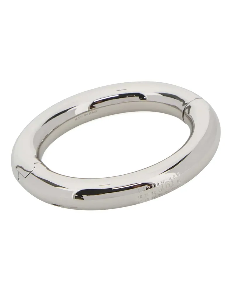 Maison Margiela Women's Silver Metal Bracelet Polished Palladio Bracciali Polished