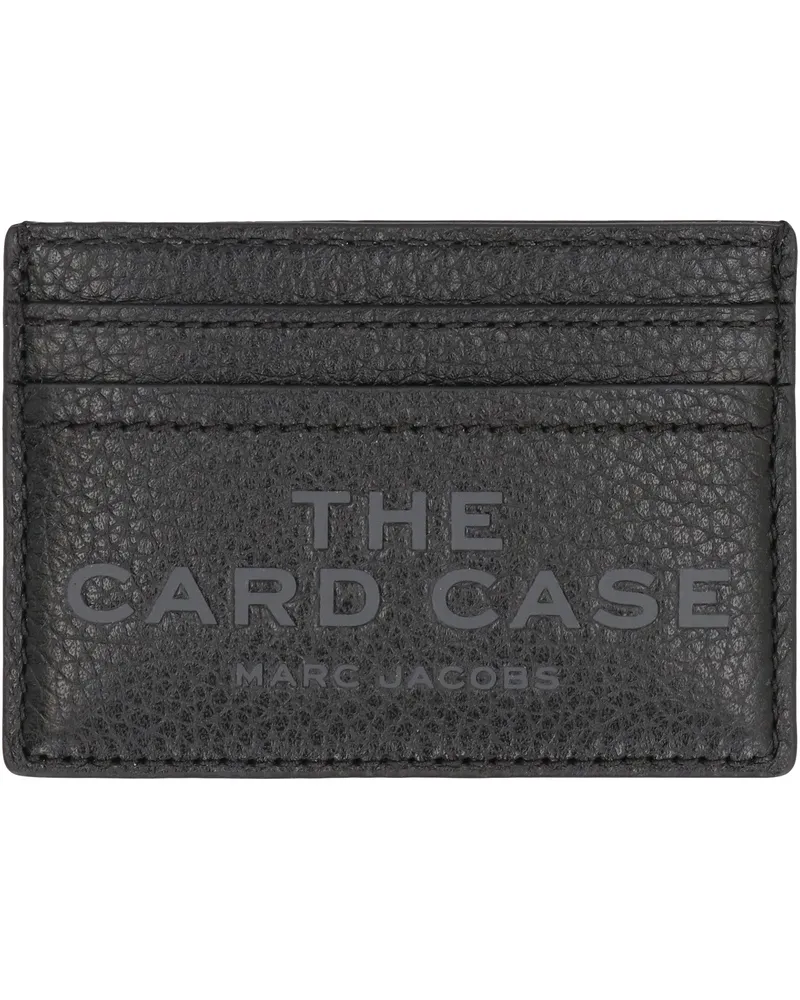 Marc Jacobs Women's Card Case Leather Black Cow Hide Wallets & Purses Black