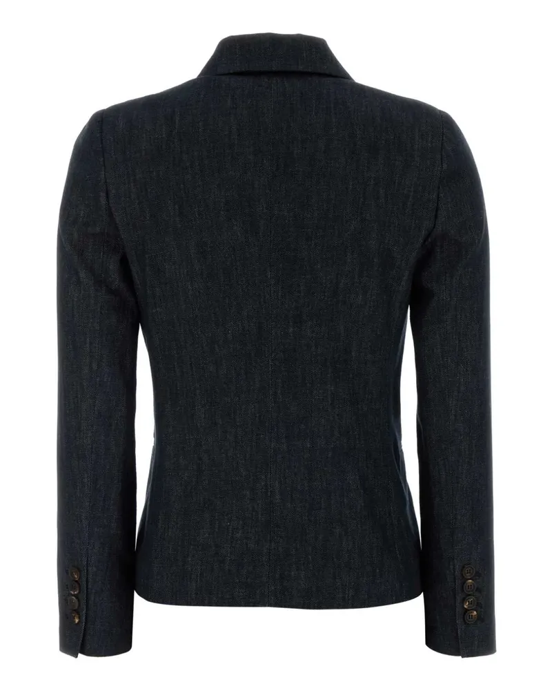 Brunello Cucinelli Women's Dark Blue Denim Blazer C001 Giacche E Gilet Jacket Navy