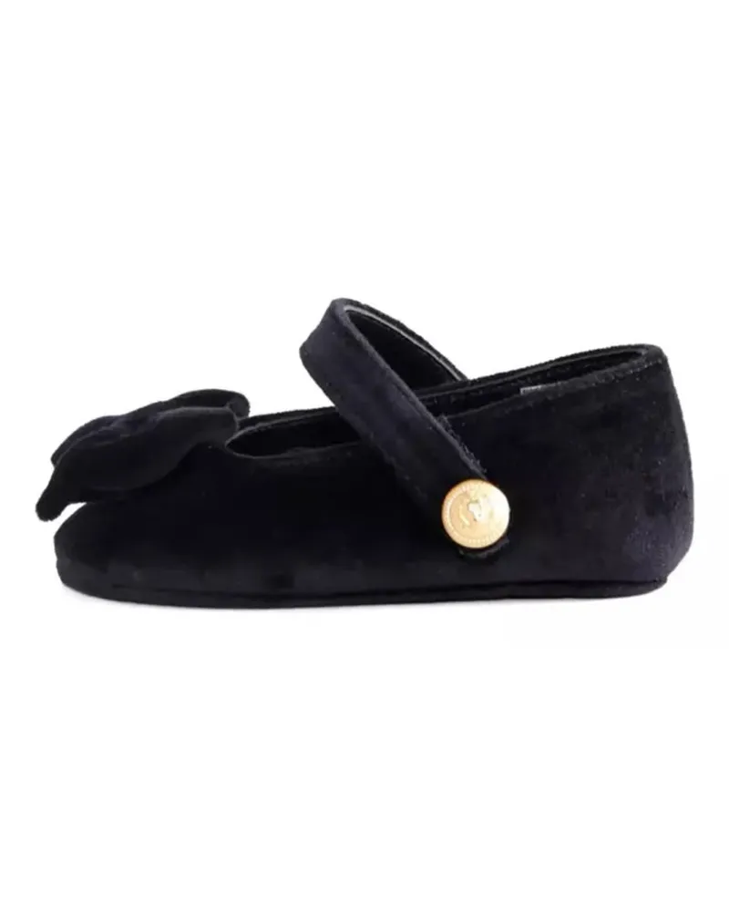Balmain Cotton Ballet Flats — Black Black