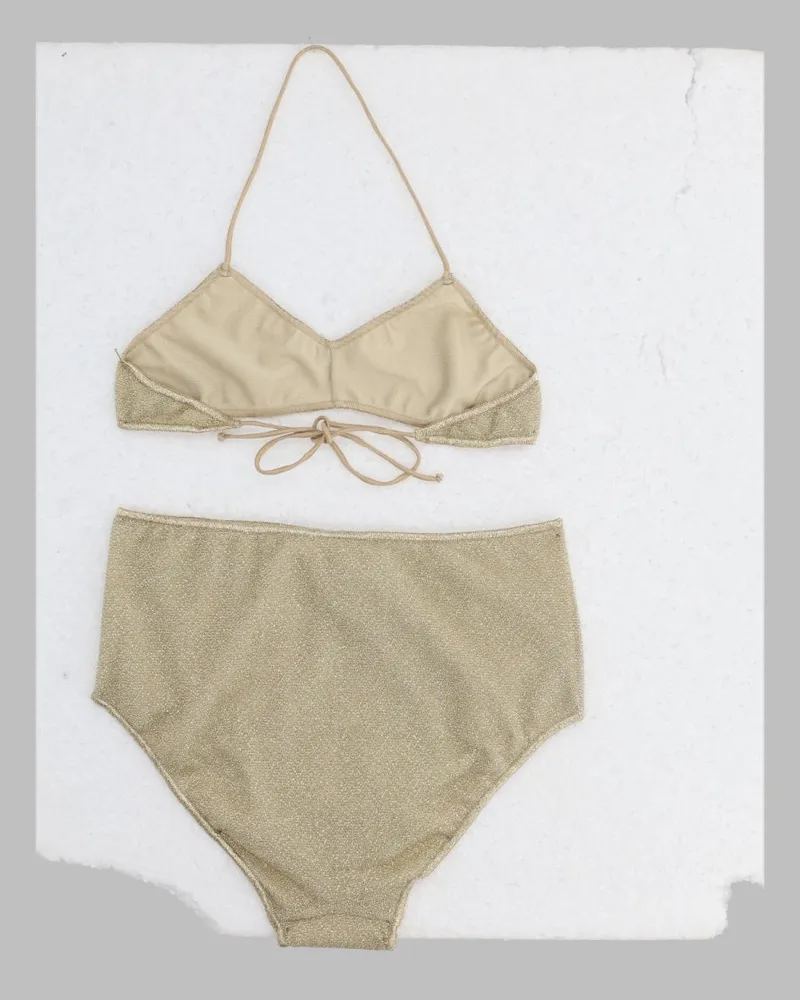 Oséree Lumiere Bikini Set — Gold Gold