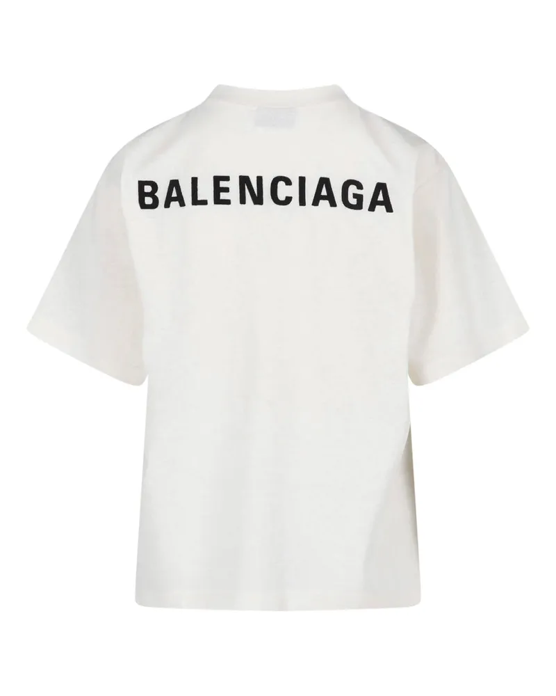 Balenciaga Women's T-Shirts And Polos White Cotton White