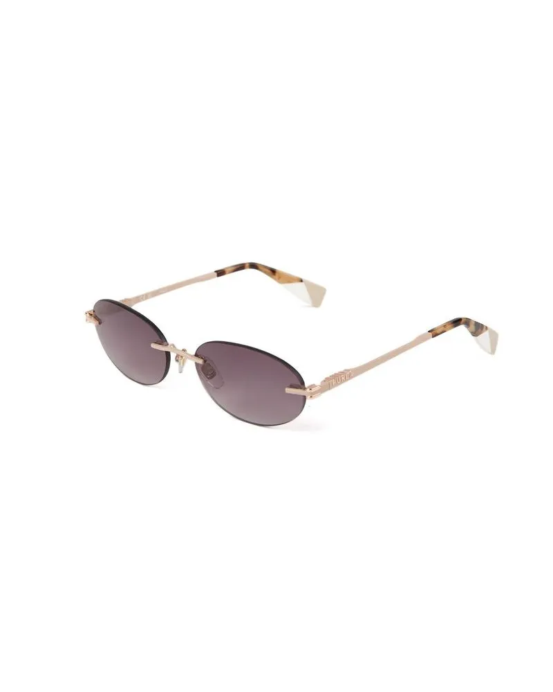 Furla Women's Sunglasses Glossy Full Beige Metal Beige