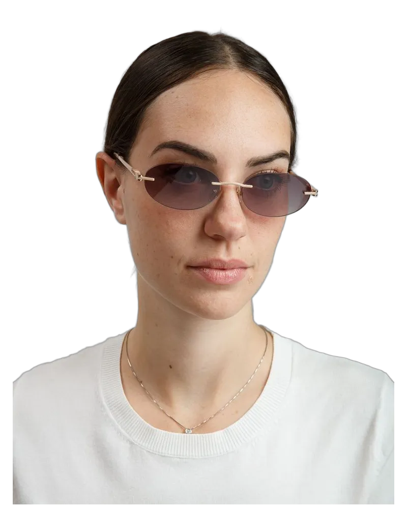 Furla Women's Sunglasses Glossy Full Beige Metal Beige