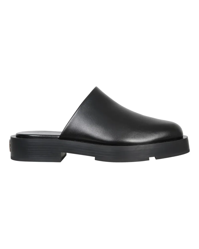 Givenchy Squared Toe Calf Leather Loafer — Black Black