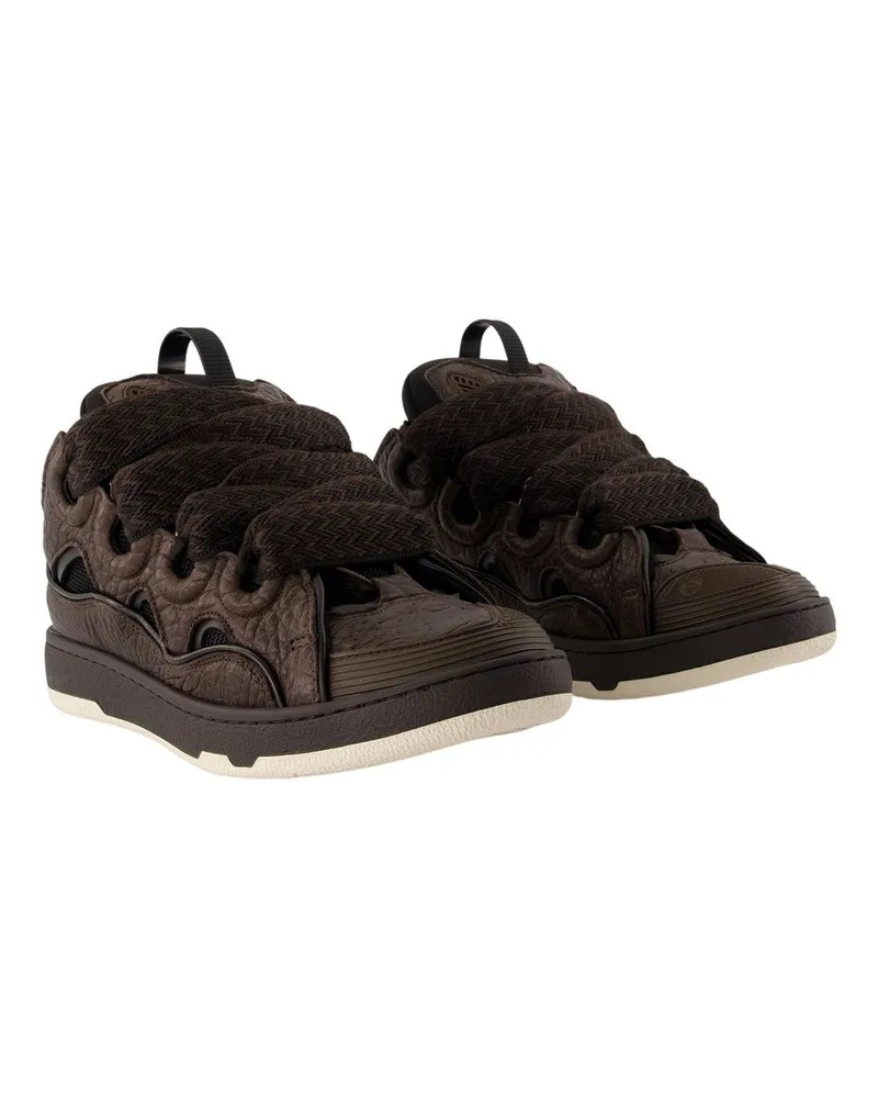 Lanvin Curb Dino Sneakers — Black Black