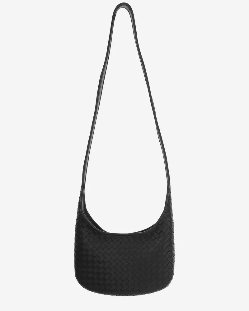Bottega Veneta Men's Veneto Leather Shoulder Bag Black Lambskin Black
