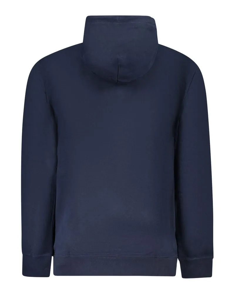 Tommy Hilfiger Logo-Print Cotton Hoodie — Blue Blue