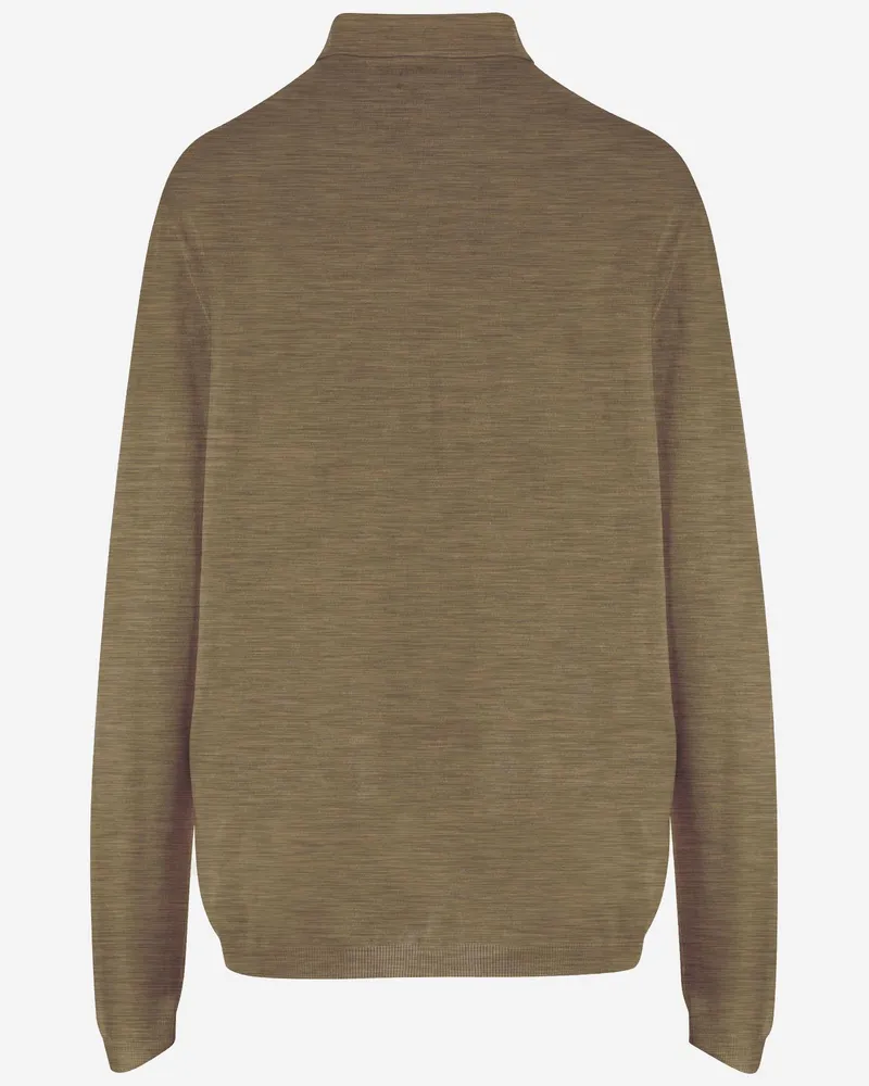 FRANKIE Shop Women Polo Shirt Wool-Blend Taupe Melange Tops Taupe
